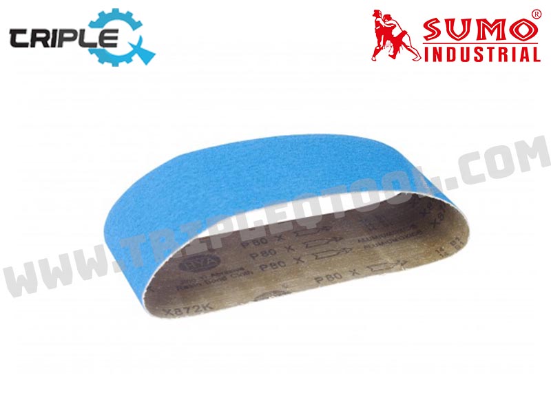 SUMO ผ้าทรายสายพาน 4"x24" No.80 (สีฟ้าเข้ม)