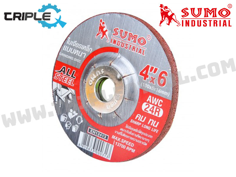 SUMO ใบเจียรเหล็ก 4"x6 (100x6mm) หนา A