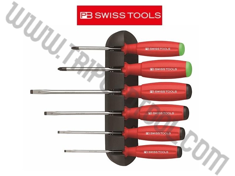 PB Swiss Tools  ปากแบน+PZ ชุดไขควง PB 8245