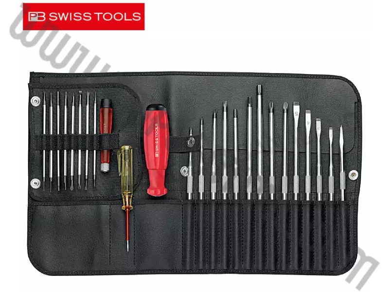 PB Swiss Tools  ชุดไขควง 25 ชิ้นชุด (ชุดใหญ่+ชุดเล็ก) พร้อมซองหนังอย่างดี PB 8515