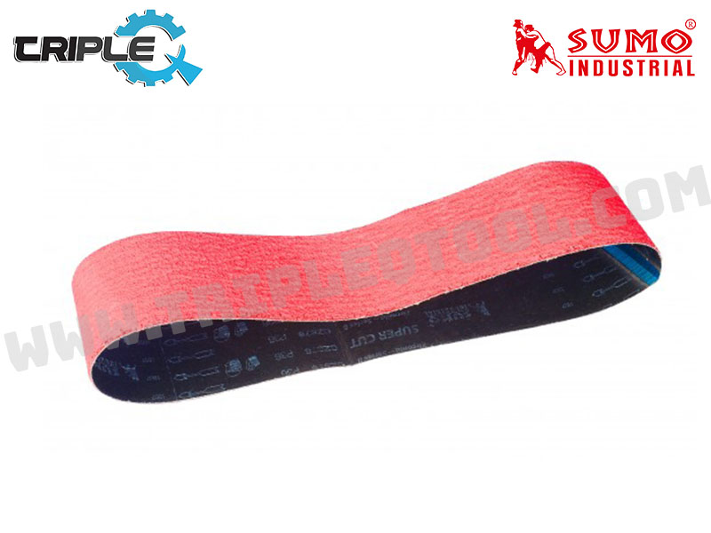 SUMO ผ้าทรายสายพาน 4”x48” ZR No.36 (สีแดง) Super Cut