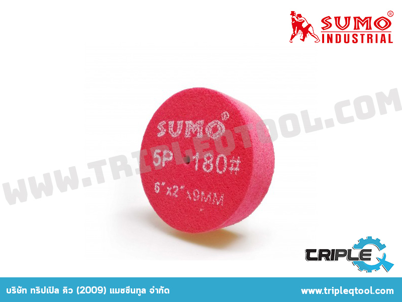 SUMO ลูกล้อใยสังเคราะห์ size : 6"x2" No.180 5P (สีแดง)